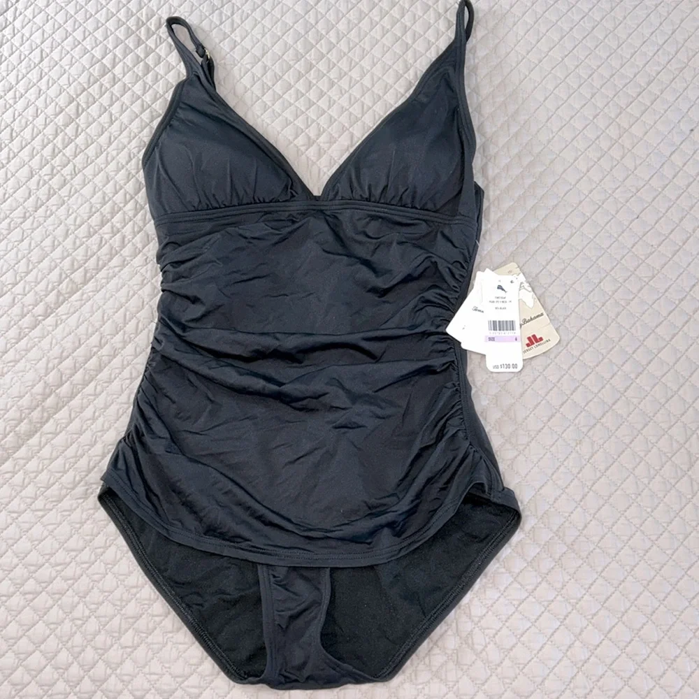 Tommy Bahama Pearl V-Neck 1 pc Swimsuit - 10 - New - Picture 3 of 7
